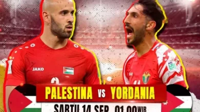 Yordania Bentrok Palestina dalam area Grup B Kualifikasi Piala Global 2026 Zona Asia, Hari Hari Sabtu Dini Hari, Hanya pada area iNews