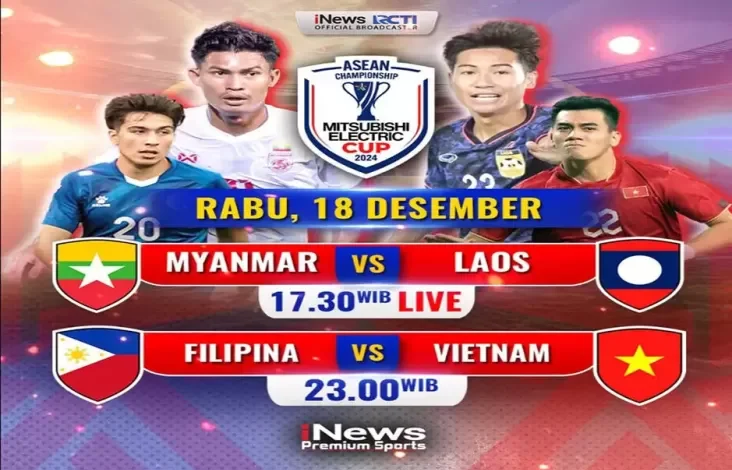 Live di tempat di iNews Piala AFF 2024, Myanmar vs Laos