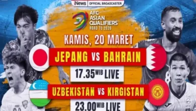 iNews Siarkan Laga Japang vs Bahrain kemudian Uzbekistan vs Kirgistan, Mulai Waktu 17.35 Waktu Indonesia Barat