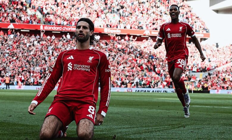 Tendangan bebas Szoboszlai antar Liverpool bungkam Arsenal