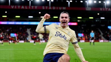 Gol tunggal Jack Grealish antar Klub sepak bola Klub sepak bola Everton tekuk Bournemouth