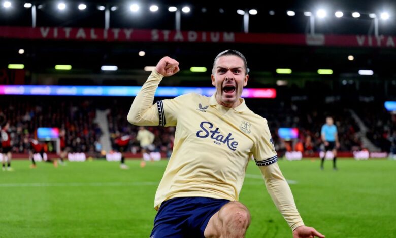 Gol tunggal Jack Grealish antar Klub sepak bola Klub sepak bola Everton tekuk Bournemouth