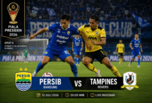 Jadwal pertandingan Piala Presiden 2026 antara Persib Bandung vs Tampines Rovers FC akan berlangsung pada Jumat, 31 Juli 2026. Duel ini juga berpotensi menentukan susunan akhir klasemen Grup A
