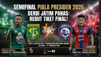 Persebaya Surabaya bertemu Arema FC pada babak semifinal Piala Presiden 2026 di Stadion Kapten I Wayan Dipta, Selasa 4 Agustus 2026. Laga Persebaya vs Arema FC akan dimainkan mulai pukul 20.00 malam WIB,